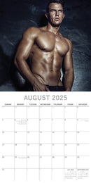 Hot Shirtless Men 2025 Square Wall Calendar 16 Months Xmas New Year Planner Gift