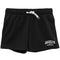 Women's Casual Fleece Shorts Sweat Athletic Track Pants w Elastic Wasit Pockets, Black, L