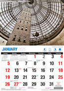 Melbourne - 2025 Rectangle Wall Calendar 16 Months Planner Cityscapes Landmarks