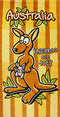 100% Cotton Australian Souvenir Aussie Kangaroos Flag Soft Beach Bath Towel Gift, Kangaroo