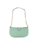 Michael Kors Women's Car Small Sea Green Leather Pouchette Shoulder Crossbody Purse - One Size