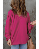 Azura Exchange Split V Neck Dolman Top - L