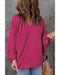 Azura Exchange Split V Neck Dolman Top - L