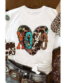 Azura Exchange Heart Shaped Print Crew Neck Graphic Tee