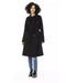 Woolen Trench Coat with Welt Pockets and Waist Belt S Women