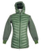 Womens Long Down Jacket with Hood Dark Green M Women