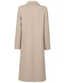 Wool Blend Coat with Front Pockets - Internal Lining L Women