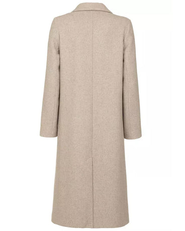 Wool Blend Coat with Front Pockets - Internal Lining 2XL Women