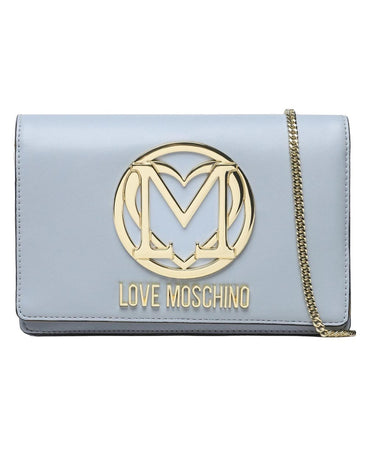 Love Moschino Women's Light Blue Artificial Leather Crossbody Bag - One Size