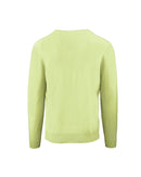 Yellow V-Neck Cashmere Sweatshirt L Men