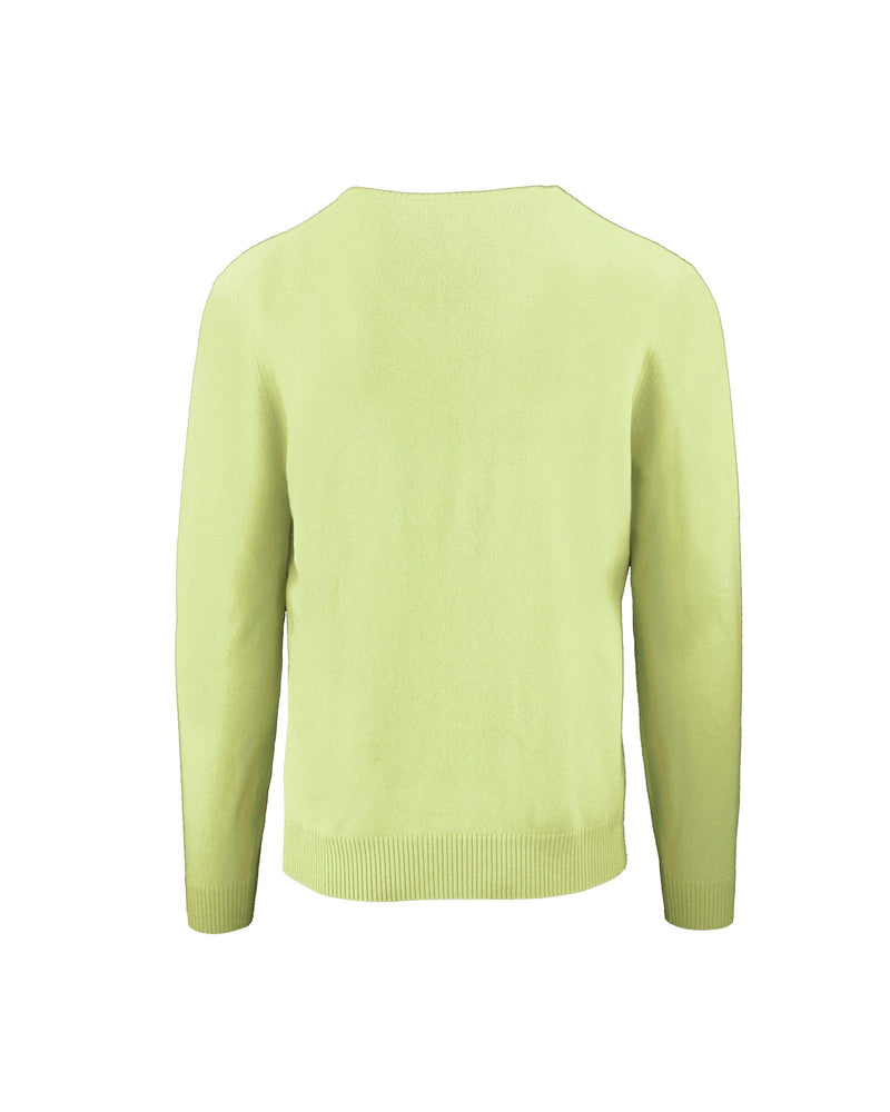 Yellow V-Neck Cashmere Sweatshirt 2XL Men