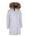 Womens Technical Fabric Jacket with Goose Down Filling and Fur Hood L Women