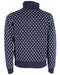 Yes Zee Cotton Sweater with High Collar and Zip Closure M Men