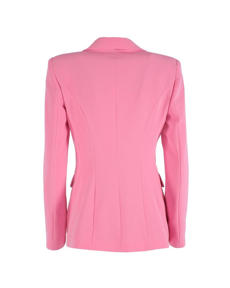 Yes Zee Women's Pink Nylon Suits & Blazer - L