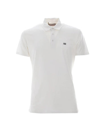 Yes Zee Men's White Cotton Polo Shirt - 3XL