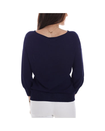 Yes Zee Women's Blue Viscose Sweater - M