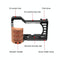 Wood Handle Metal Camera Cage For Sony Alpha 7C Stabilizer Rig