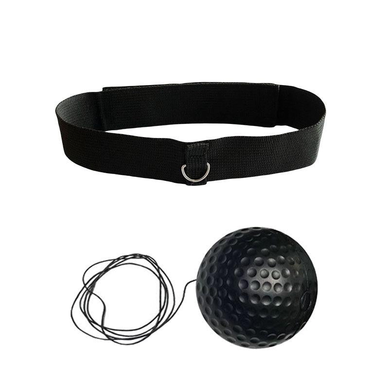 Indoor Boxing Reflex Training Ball With Headband - Black Pu Speed Ball - Pu Ball Black