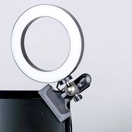 Adjustable 6 Led Ring Light With Strong Clip - 2M Desktop Computer Clip Light