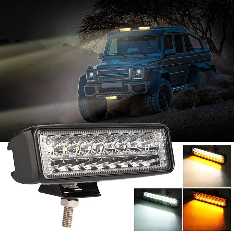 6 Inch Dc10 - 30V 10W Double Colour 2 - Row Led Working Lamp Vehicle Spotlight