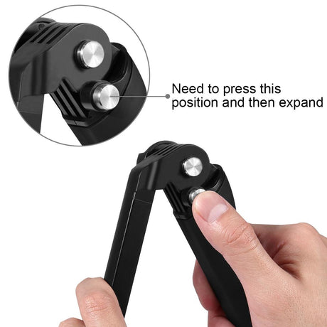 Foldable 3-Way Tripod Selfie Stick For Action Cameras - 20-58Cm Length