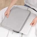 Grey Pu Leather Laptop Bag - Fits 13 / 13.3 / 14 Inch Devices