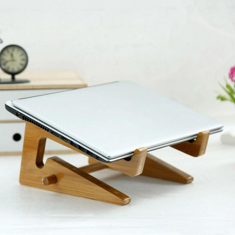 Wooden Desktop Cooling Stand For Computers And Tablets