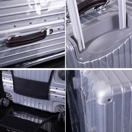 Waterproof Transparent Pvc Trolley Suitcase Cover - 22 Inch Rimless