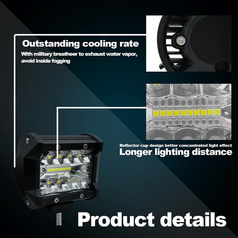 4 Inch 15W 1500Lm Led Strip Lamp Working Refit Off - Road Vehicle Light Roof Strip Light