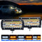 7 Inch 15W 3 Row Car Led Strip Light Working Refit Off - Road Vehicle Lamp Roof Strip Light With Yellow White Flash