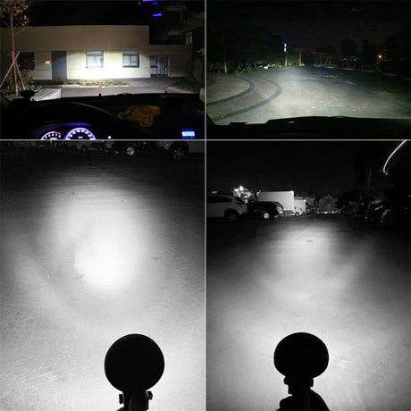 9.8W 10 - 30V Dc 6000K 3 Inch 14 Leds Circle Offroad Truck Car Driving Light Work Light Spotlight Fog Light