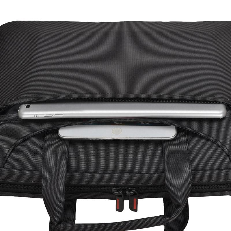 Waterproof Nylon Laptop Bag - 15.6 Inch One Shoulder Portable - Black