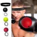 Indoor Boxing Reflex Training Ball With Headband - Black Pu Speed Ball - Tennis Ball Yellow