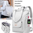 Waterproof Usb Laptop Backpack - Gray Large