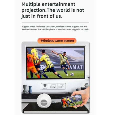 Wireless Smart Projector - 100 Ansi Lumens - 1280X720P - Same Screen