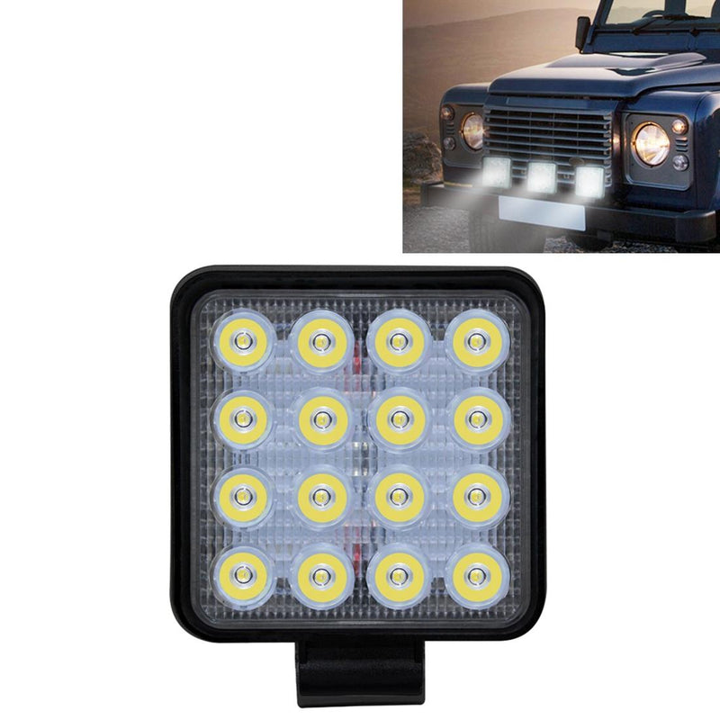 12W White Light Square - Shaped Waterproof Car Boat Marine Work Lights Spotlight Led Bulbs Dc 9 - 30V