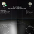 2 Pcs 4 Inch 15W Spot / Flood Light White Light Round - Shaped Waterproof Car Suv Work Lights Spotlight Led Bulbs Dc 9 - 30V