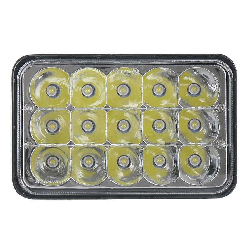 5 Inch 45W Dc 9 - 30V 3060Lm Ip67 Car Led Work Lights / Headlight With 15Leds Lamps