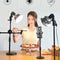 Portable Live Support Photography Light - 700W Mushroom Lamp & Stand