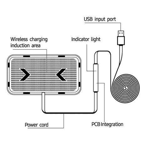 Wireless Car Charger With Anti-Slip Design - C12