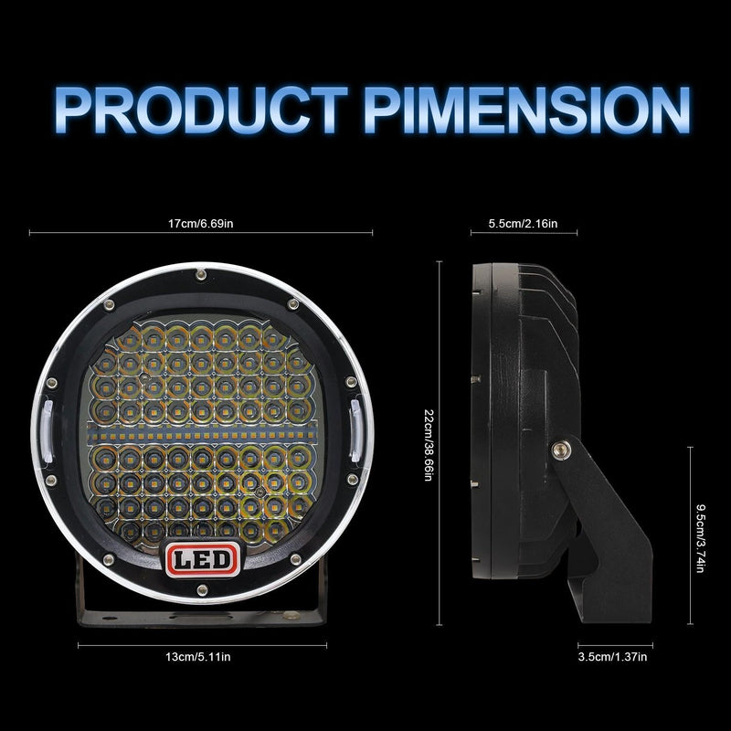 Truck Modified 7 Inch Round Spotlight Dc9 - 30V / 3000K / 6000K / 3500Lm