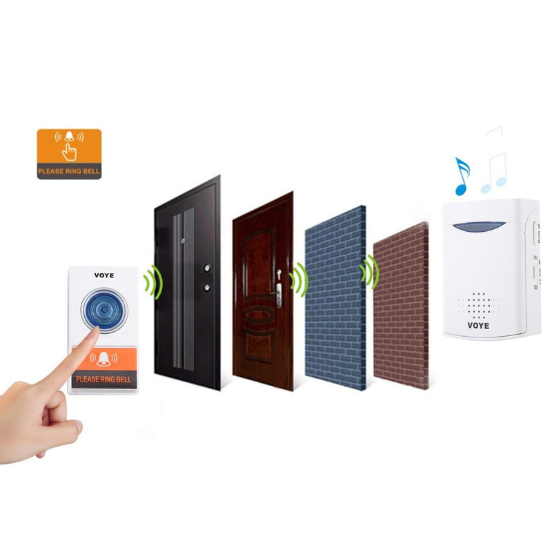 Wireless Doorbell With 38 Sounds And Remote Control