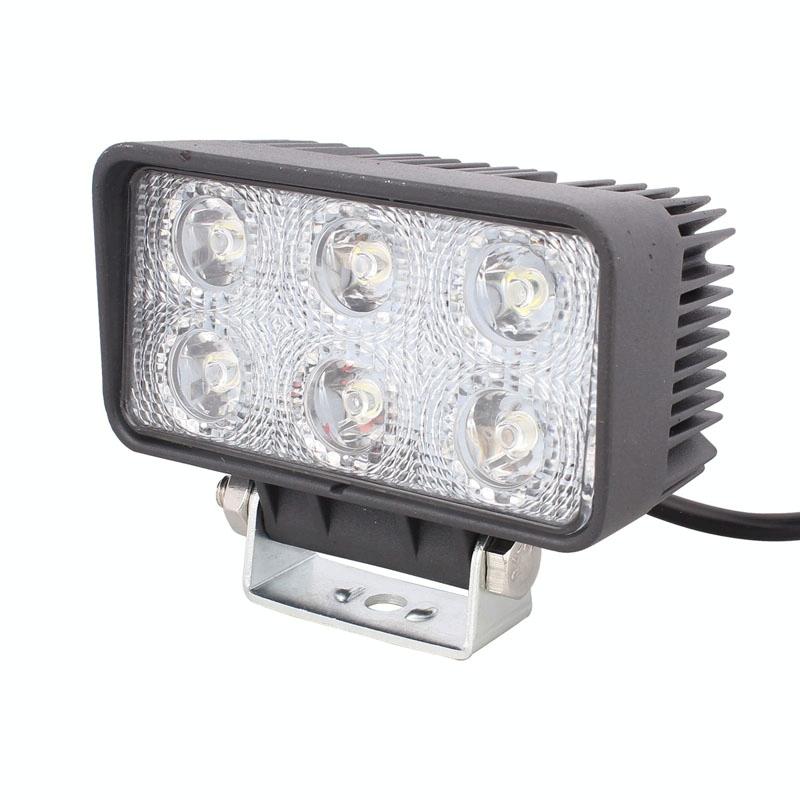 18W 1260 - 1350Lm Epistar 6 Led White 30 Degree Spot Beam Car Led Light Waterproof Ip67 Dc 10 - 30V