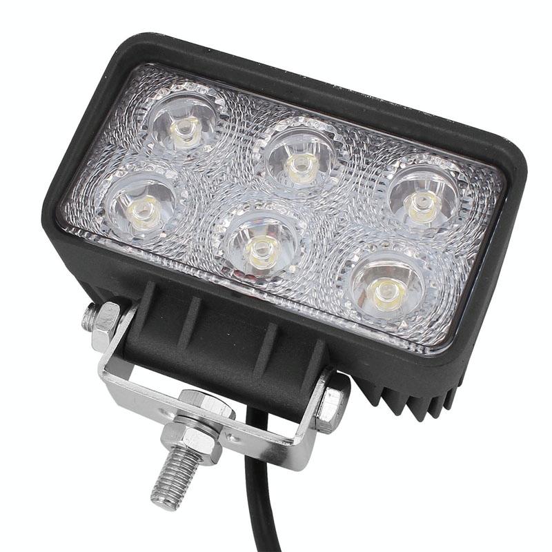 18W 1260 - 1350Lm Epistar 6 Led White 30 Degree Spot Beam Car Led Light Waterproof Ip67 Dc 10 - 30V