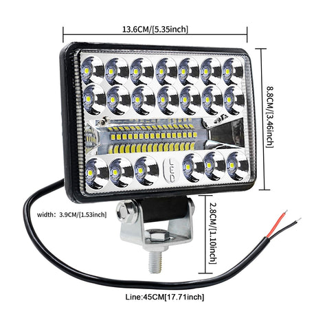 2 Pcs Cs - 1243A1 Car 4 Inch Square 20Leds Highlight Work Light Modified Spotlight