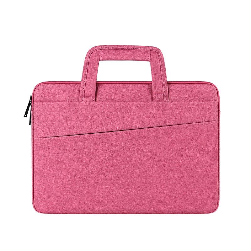 11.6-12.5 Inch Multi-Compartment Laptop Sleeve With Waterproof Storage - Rose Pink