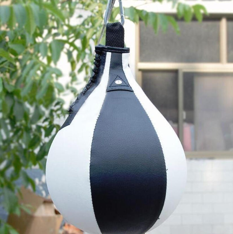 Adult Hanging Speed Ball For Boxing Fitness - Free Punching Bag - Drawstring Black