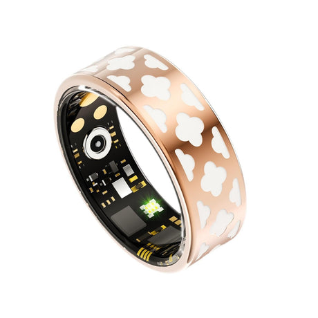 Smart Ring With Heart Rate Blood Oxygen Sleep Monitoring - Multiple Sports Modes - Rose Gold - Size 13