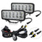 14W 9 - 30V 6 Inch Long Waterproof Car Work Headlight With Wire Set