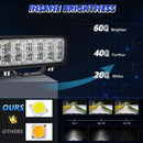 14W 9 - 30V 6 Inch Long Waterproof Car Work Headlight With Wire Set